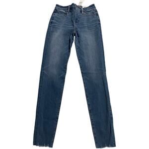 NWT American Eagle Super Hi-Rise Jegging Dream Jean Womens Sz 0 25W 2678 Blue